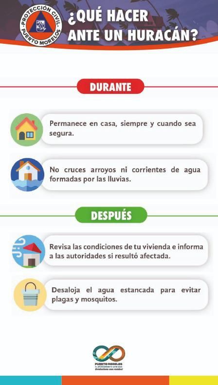 Debemos estar permanentemente informados ante eventualidades como la que nos genera la tormenta #Gamma. Les comparto las acciones que debemos hacer antes, durante y después de un fenómeno hidrometeorológico
#PuertoMorelos
