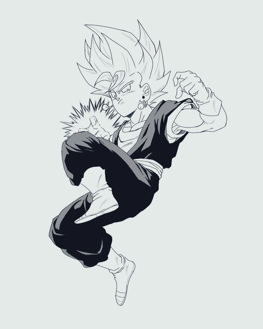 ドラゴンボール 漫画風ベジット トトのイラスト