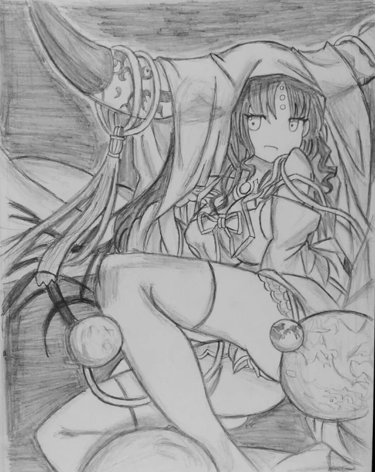 3年前に描いたキアラさんは
まだ画力の足りなかった頃なので
今の画力で描き始める事にしました 