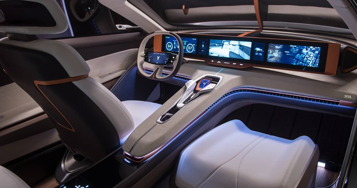 Supercar_TV's tweet photo. Dongfeng-owned Voyah i-Land concept 😮

The interior of the i-Land is just as head-turning as the exterior and consists of a single large screen stretching the full width of the dashboard. 

Follow @Supercar_TV for more news and updates 🙏

#Dongfeng #VoyahiLand #SupercarTV https://t.co/rlp0X23f3j