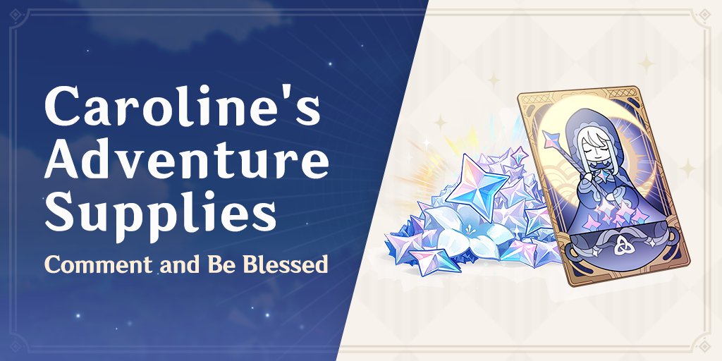 Travelers,
Paimon has some exciting news to share! (・ω <)
Caroline, the rookie adventurer from the Forums, has been preparing some travel supplies, and she's gonna give away Blessing of the Welkin Moon to 1,000 lucky Travelers for free!
Participate here:
forums.mihoyo.com/genshin/articl…