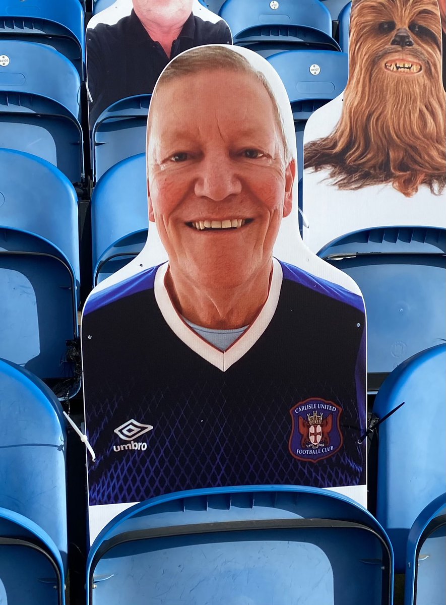 CUFCTrust's tweet photo. ‘Face In The Crowd’ You are here in spirit to cheer on The Blues &amp; raise £ for #cufc Thanks to @stadiumfaces @officialcufc @cuosc for all the hard work to get the first batch in place! #CarlisleREUnited Come On You Blues ⚽️💙 https://t.co/lSsKutmPAC