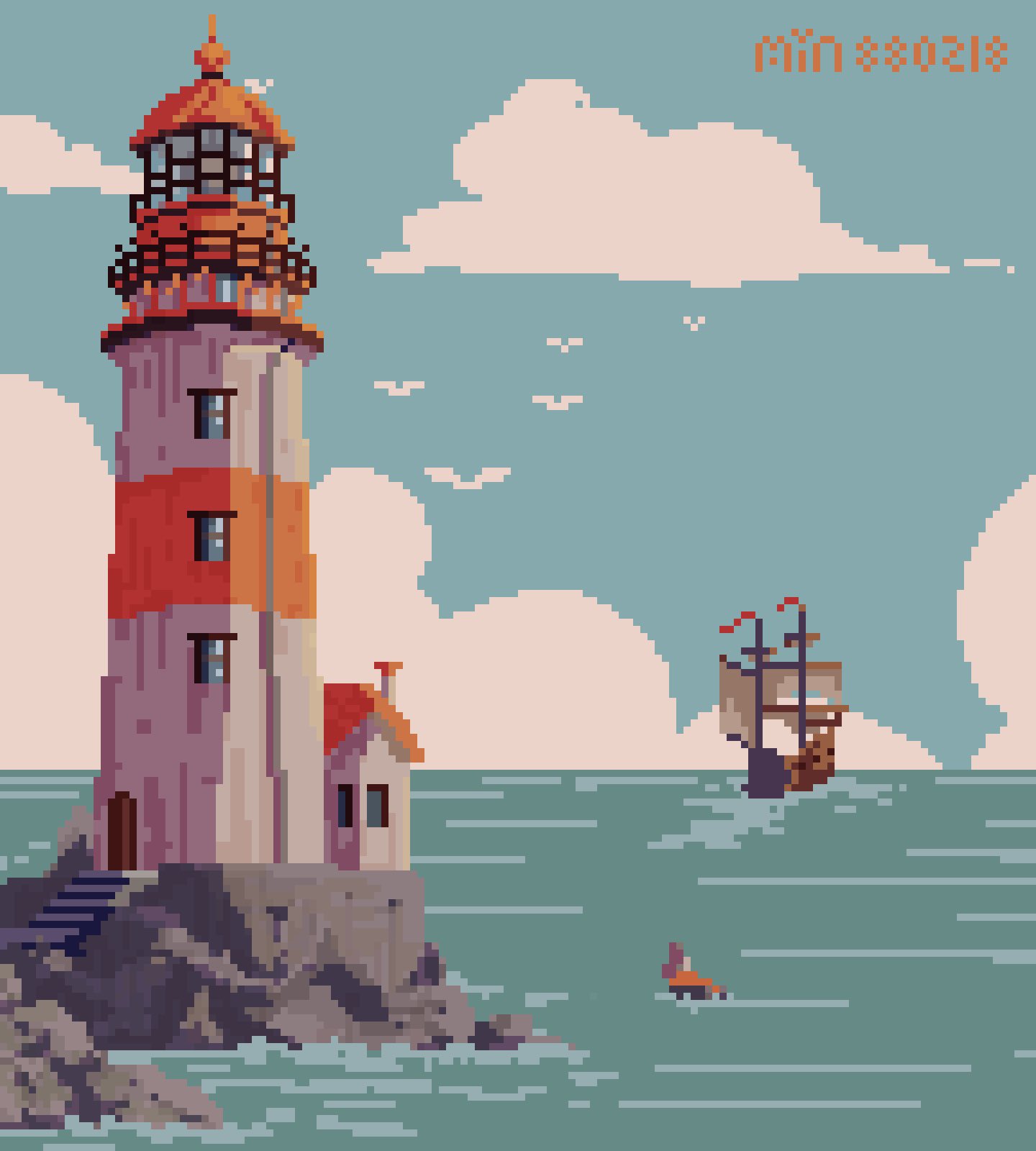 M그림계 등대 Pixelart ドット絵 Procreate 픽셀아트 T Co Hhzgvzsg31 Twitter