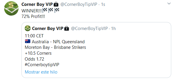 cornerboytip's tweet photo. First winner for our VIPs today!!!
Very nice odds!!
#WinningTips
#MoneyMakingMachineWorks
#MoneyMaker https://t.co/hsWmBbJppP
