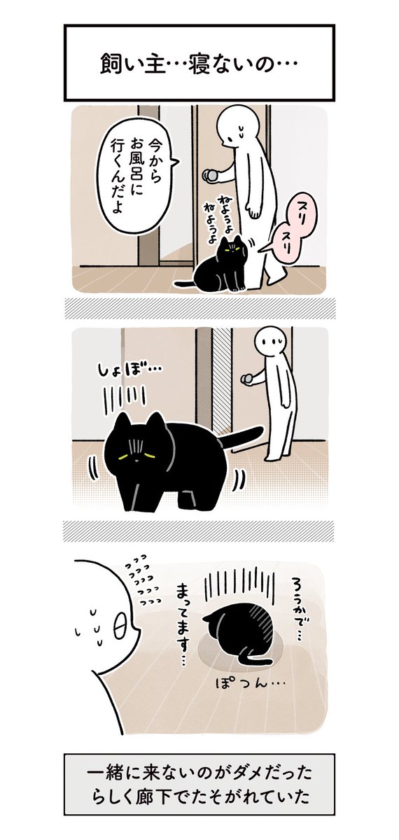 「今日はぜったいに一緒に寝たい」という強いきもちで溢れているねこの絵日記 (4枚ある)
#ろんの絵日記 