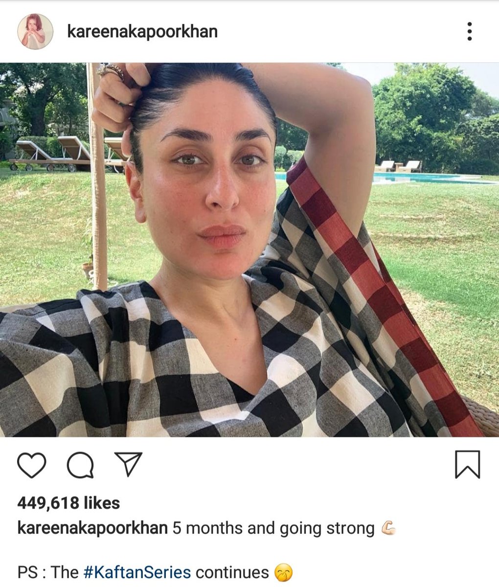 Kareena Kapoor. Then - Some gyaan on justice. Now - Busy promoting Kaftan series
