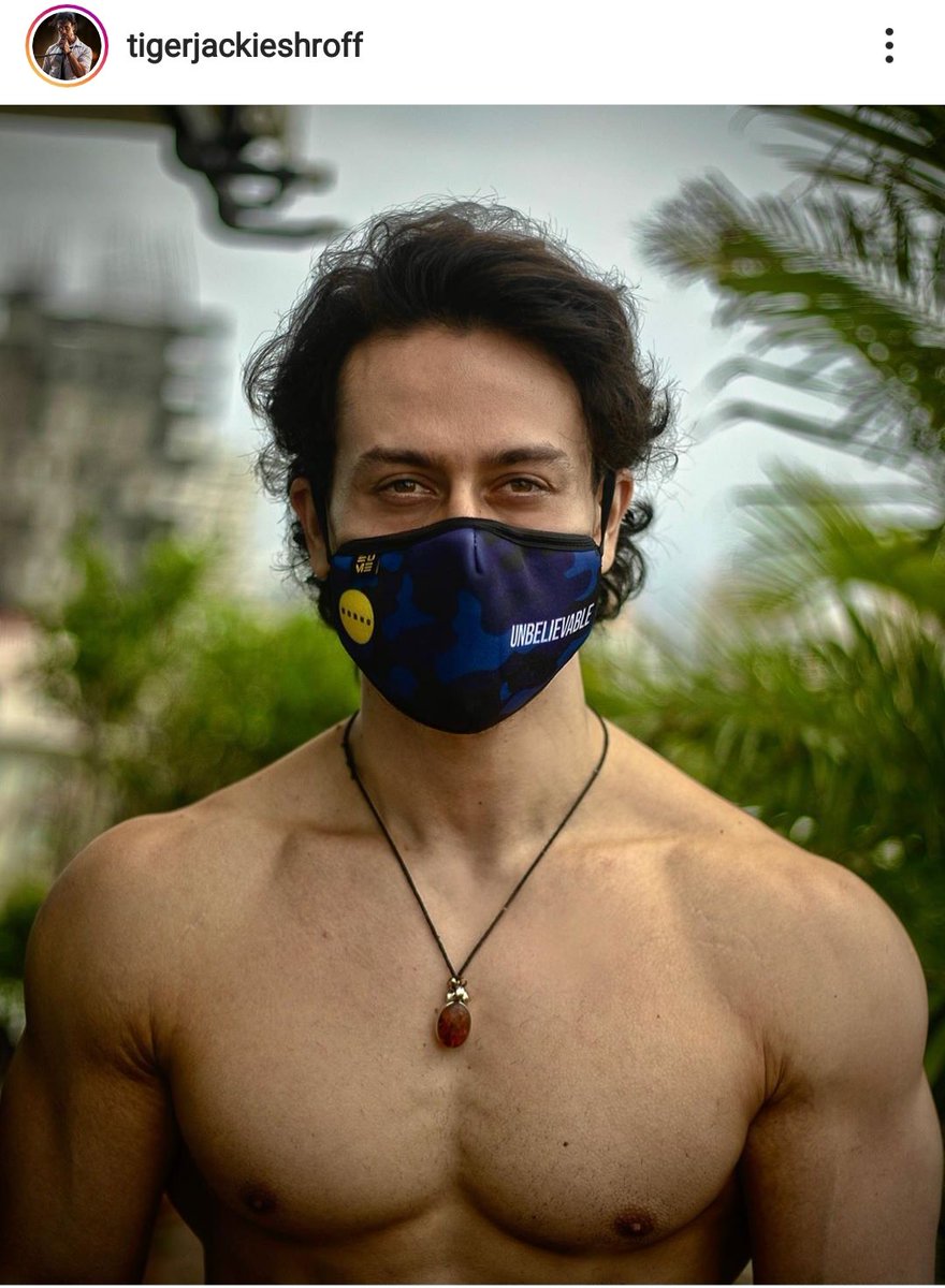 Tiger Shroff - busy promoting his new mask brand called "Unbelievable".