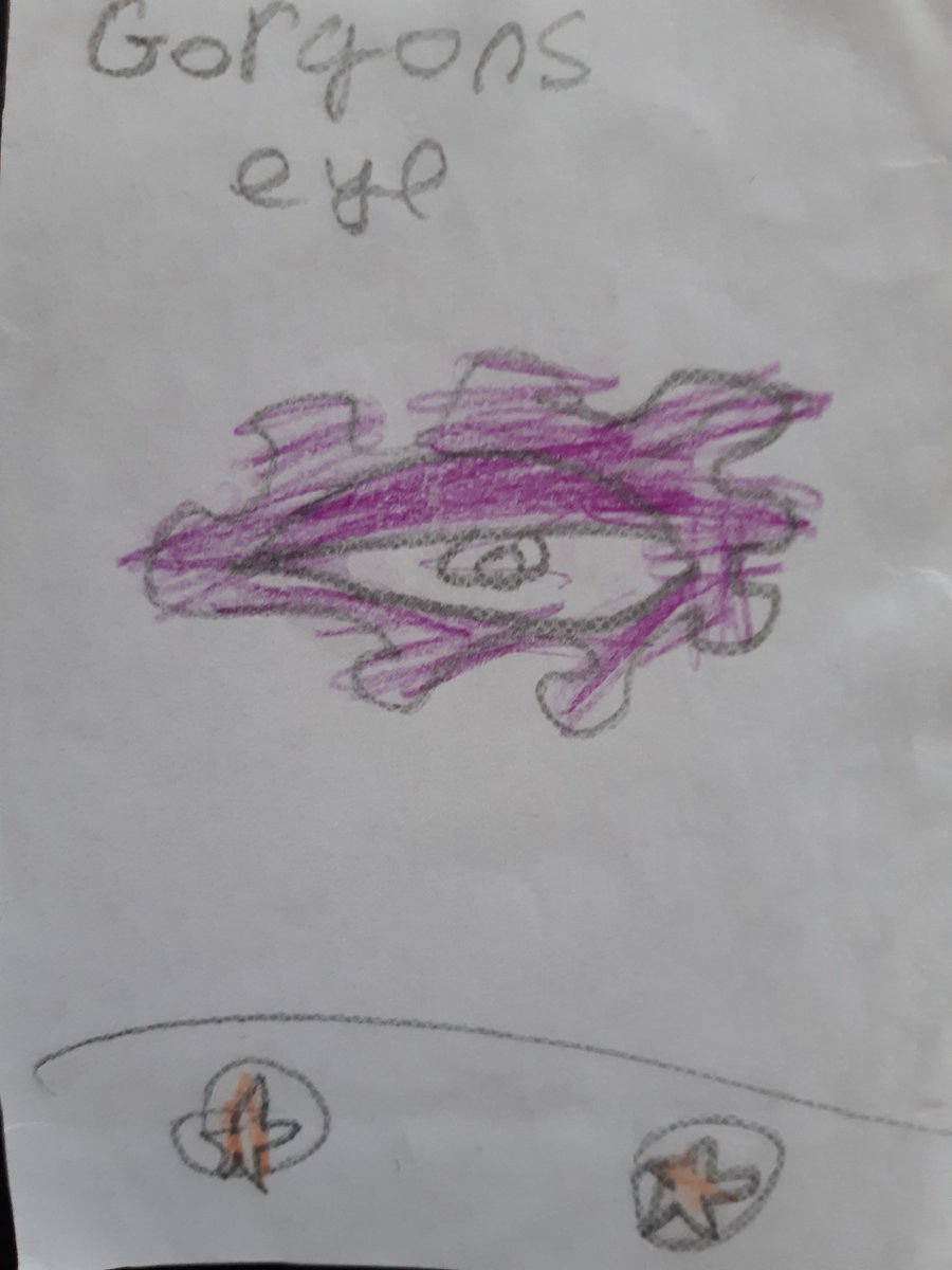 Day 57: "Gorgon's Eye"Drawing some snakes wouldn't have been too hard but I decided to just make the eye surrounded by a nondescript purple blob instead... at least the eye looks like an eye!