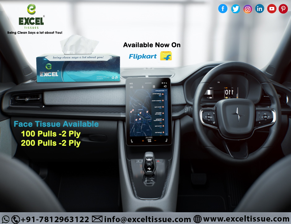 ExcelTissue's tweet photo. A standard Product in your car has to be Facial Tissues! They are;
โ
Useful
โ
Convenient for short and long trips
โ
Hygienic
Get your Excel Facial Tissue this weekend!
Buy now on Flipkart:- ๐ https://t.co/Ky6OP0GCZC
Callus:๐ 080-23419229
#tissuepaper #facetissue #softtissue https://t.co/jFKtRhnhWM