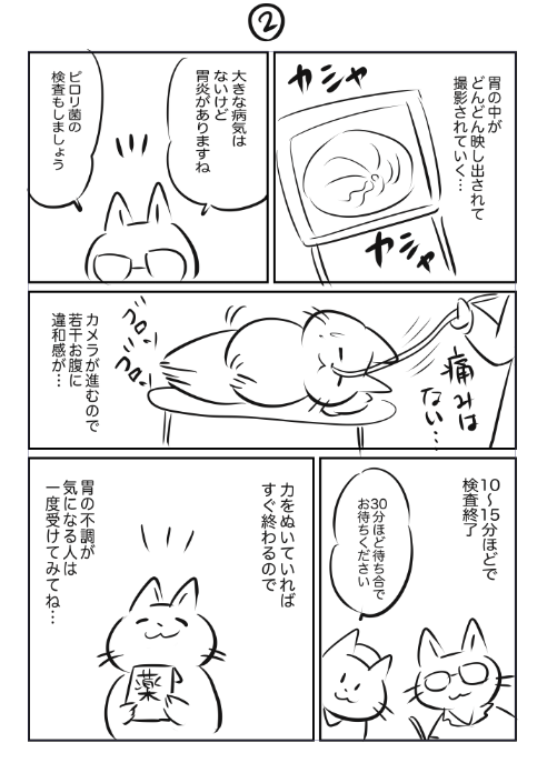 鼻から入れる胃の内視鏡検査の話…!
気になる方は受診してみてください。 