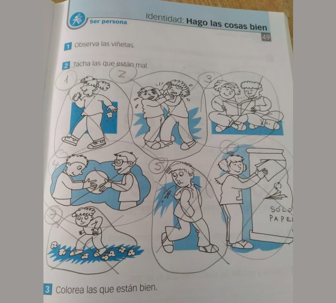 esdecirdiario's tweet photo. «Esta tarde en mi clase de primaria (1°) 
- ¿Las has tachado todas?
- Sí, porque no llevan mascarilla. Y además en el 3 están demasiado juntos y en la 4 no se puede compartir. 
- No sé si reír, o llorar».

Esta es la atípica historia que cuenta en una profesora, R.M Blanco. https://t.co/diSReSyQte