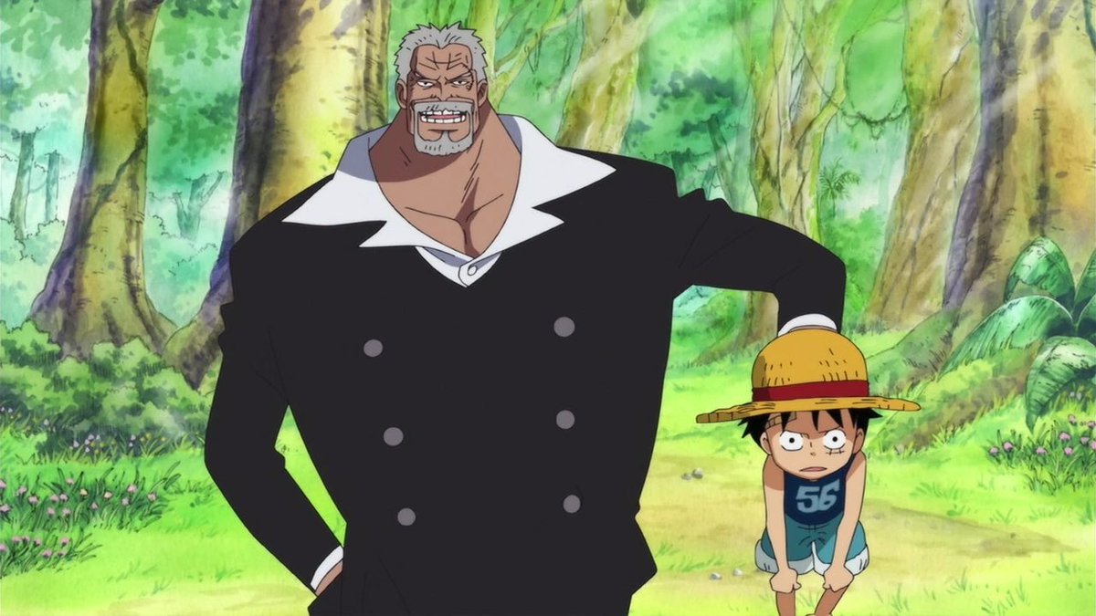 Monkey D Dragon est le père de Luffy, il confie très tôt Luffy à Garp (son grand père au point que Luffy n’ai jamais eu de souvenir de son père)
