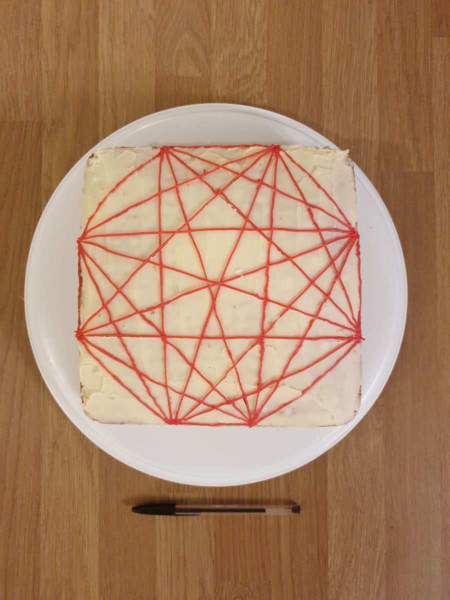 GemmaHeald's tweet image. Here&apos;s my amazing daughter&apos;s offering for the Maths Conference 24 bake off! Bic included for scale! #MC24Cake #MathsConf24