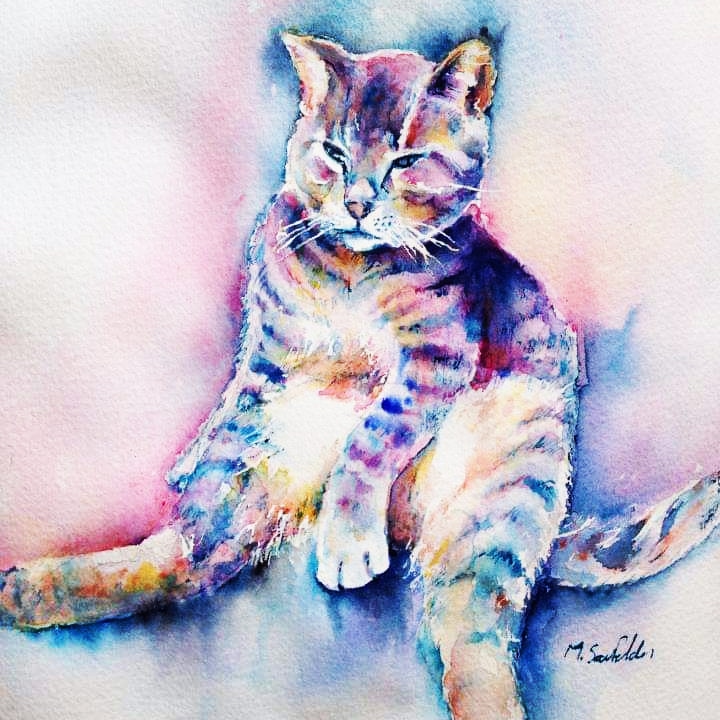 #Caturday #CatsOfTwitter #caterday #cats #CatPeople #cat watercolour painting
Marysaif.co.uk