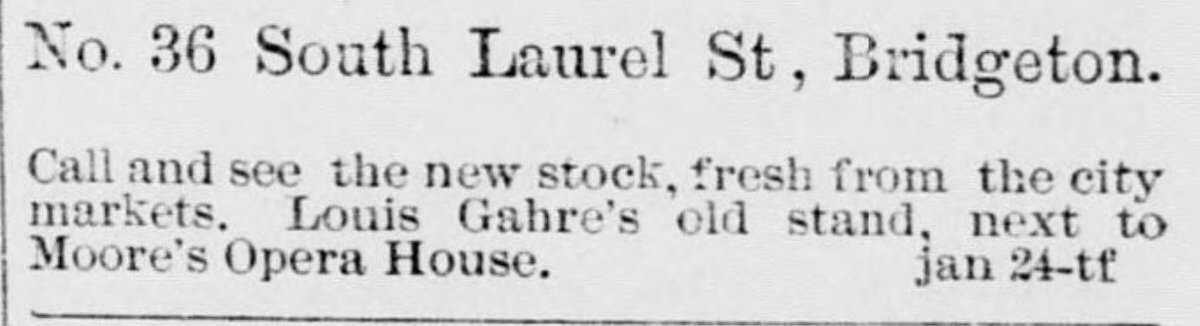 Addendum 3: One more data point corroborating that sliver of Gahre’s umbrella shop in the Oscar Wilde venue photo — the 2-28-1884 Pioneer places ”Louis Gahre’s old stand, next to Moore’s opera house.” And yes, I’m now going to look for a photo of M.C. English’s Fruit Store....