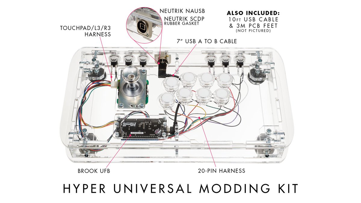 ArcadeShock's tweet photo. RESTOCKED

UNIVERSAL MODDING KITS

https://t.co/xIeuUknJPi

Time to finish that arcade controller build?  

Just add pushbuttons and/or joystick for that arcade stick or hitbox build.  Yes, it's that simple.

#arcadestick #fightstick #hitbox #stickless #universalmoddingkit https://t.co/KPMGhqGAGu