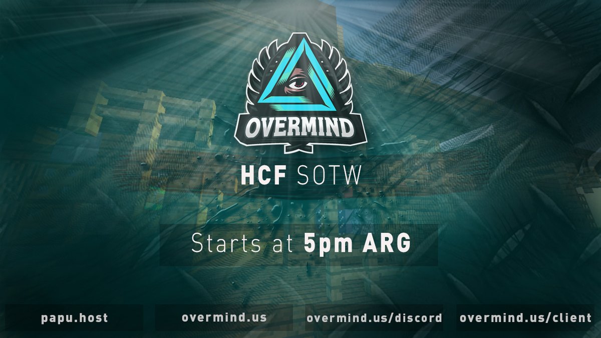 PapuCraft's tweet image. 📢HCF SOTW📢

💯El SOTW de HCF toma lugar a las 5pm ARG/5pm CHI/3pm PER el día de mañana💯

🔃+❤️+ Follow para entrar en el sorteo de una giftcard de $5 USD!

👉IP: overmind.us 💎
👉Discord: overmind.us/discord/🎙️
👉Store: store.overmind.us💰