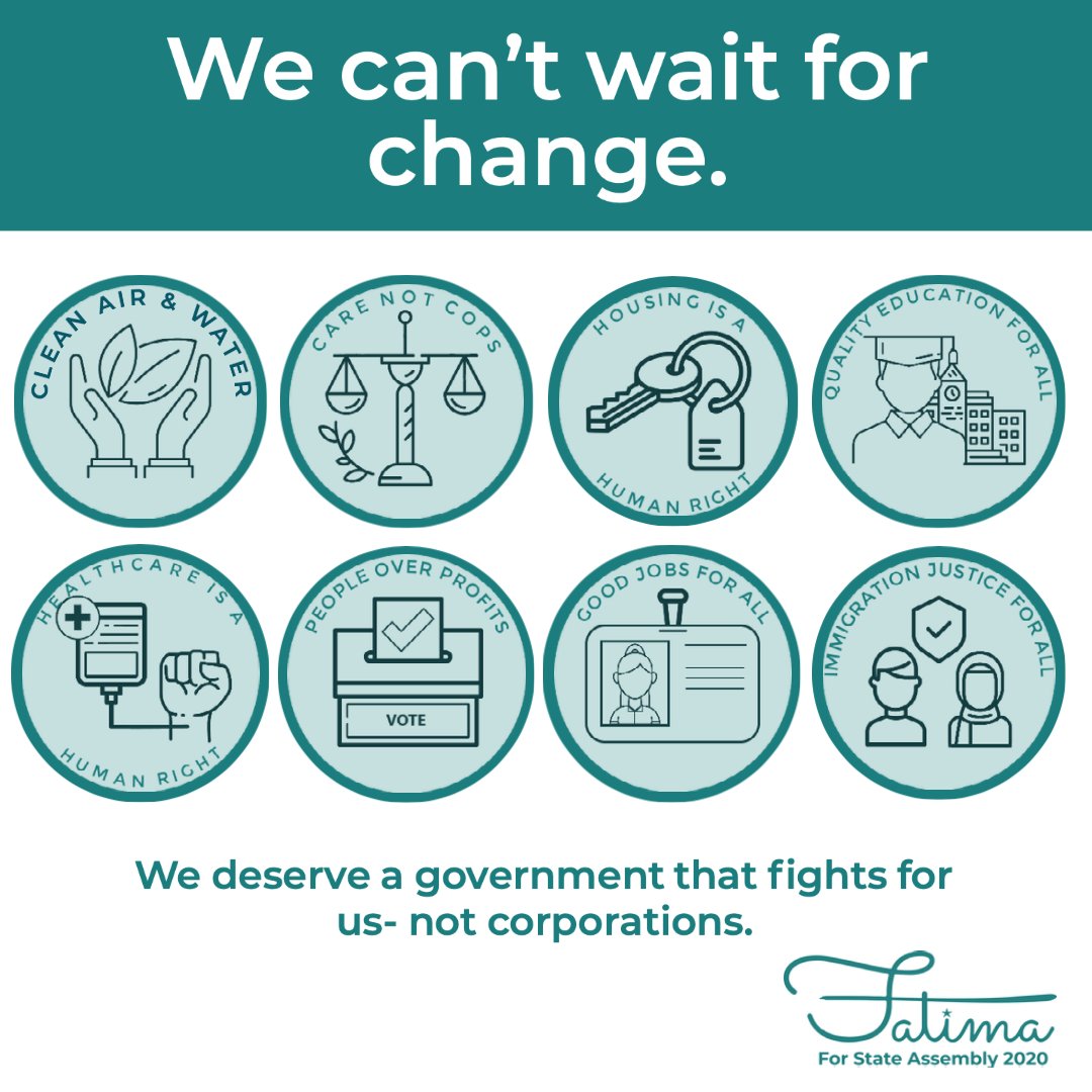fatimaizubair's tweet image. I am focused on fighting for working class families across our community-- not for corporations. That's why I am championing the comprehensive solutions we need to make real change in our community.

#FatimaForAssembly #PeopleOverProfits