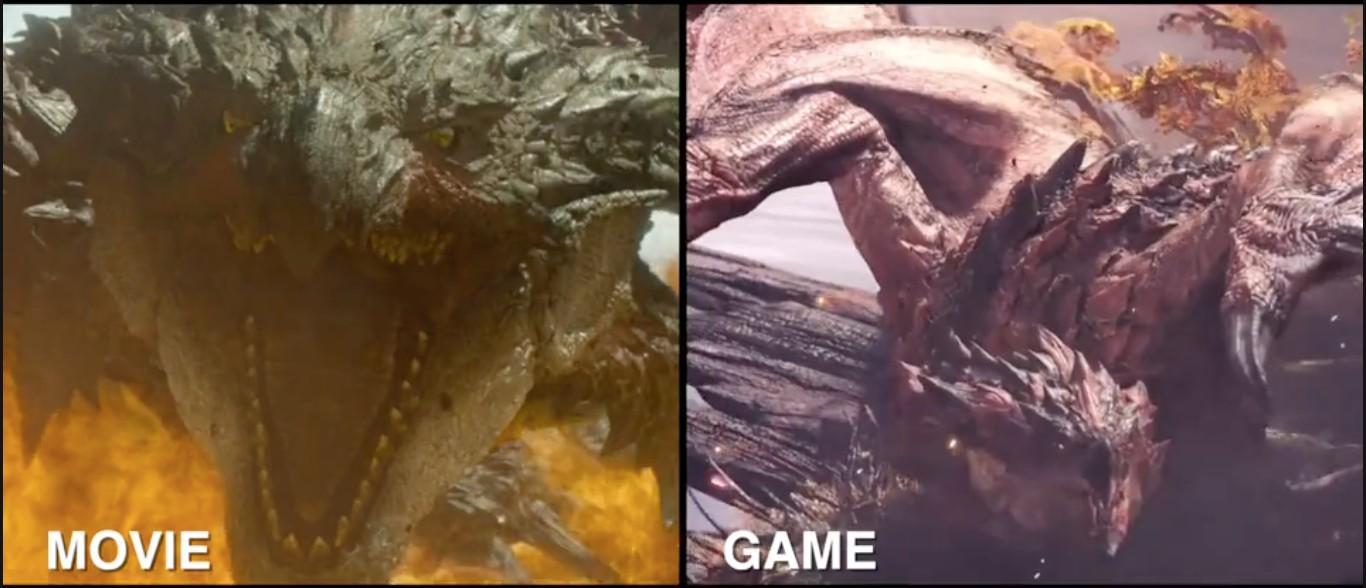 Monster Hunter Video Compares Game Diablos and Rathalos to the Movie  Versions