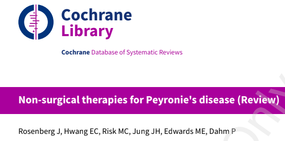 Two new Cochrane reviews coming soon: posterior musculofascial reconstruction during RALP and non-surgical therapies for Peyronie's disease. Will need peer reviewers for PMR review while non-surgical therapies already peer reviewed. High quality evidence coming soon!
