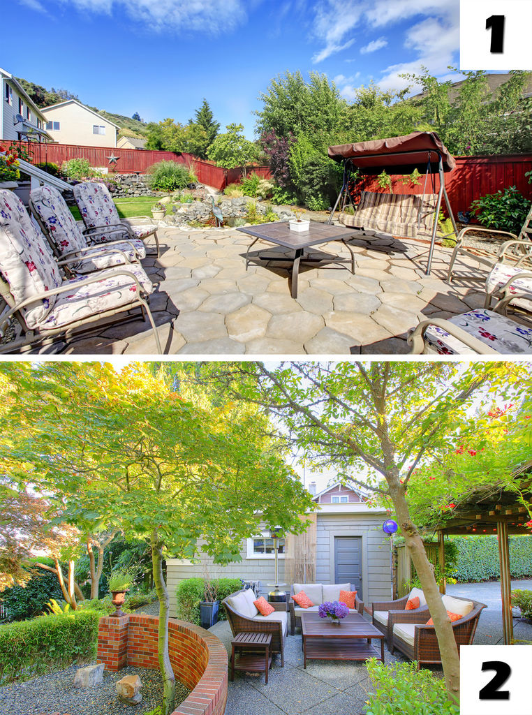 Do you prefer an open backyard like Image 1 or a more secluded patio area like Image 2? facebook.com/254860901645_1…
