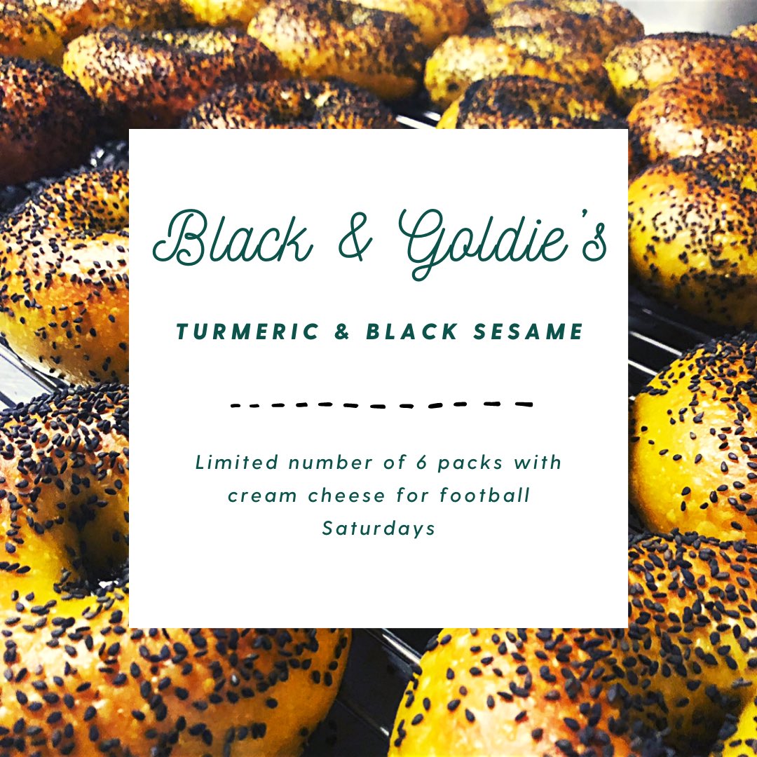 First week of black &amp; gold bagels, first Mizzou win. I guess we have to make them again next week then!