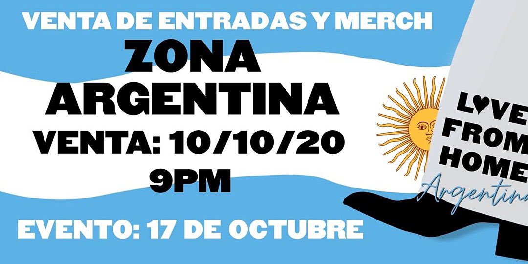 HarryArgentina's tweet photo. HOY A LAS 21 SALEN LAS ENTRADAS PARA #LoveFromHome 🌚🤭
https://t.co/OoYKGrAeIp https://t.co/gpJJ9MW8hT