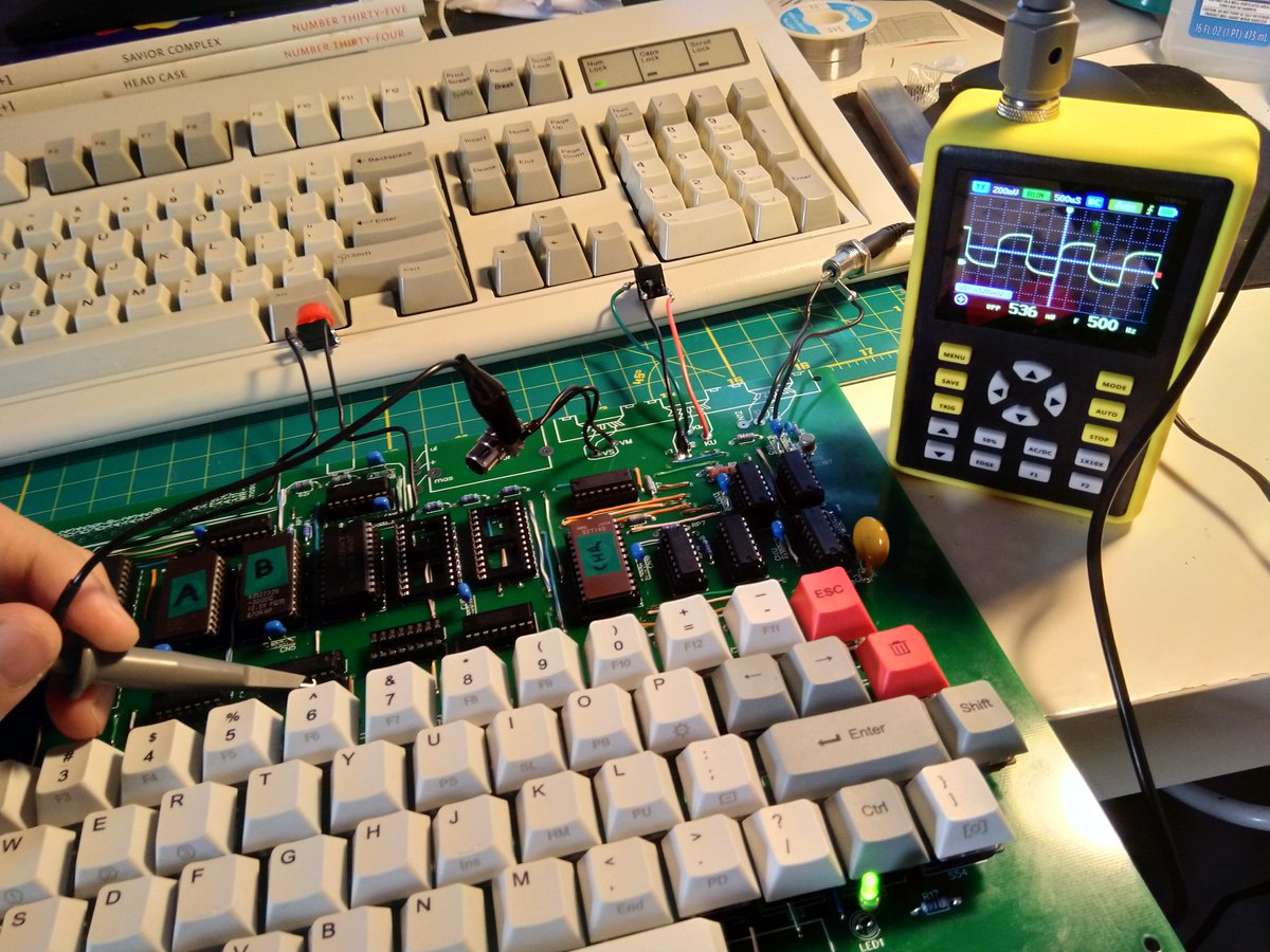 Now for the real fun stuff  I'm trying out this small oscilloscope. I was looking into a smaller desk one, and even a USB based one that outputs to software on your computer, but I'm really into this form factor (for a beginner like me). BK apartments are small!