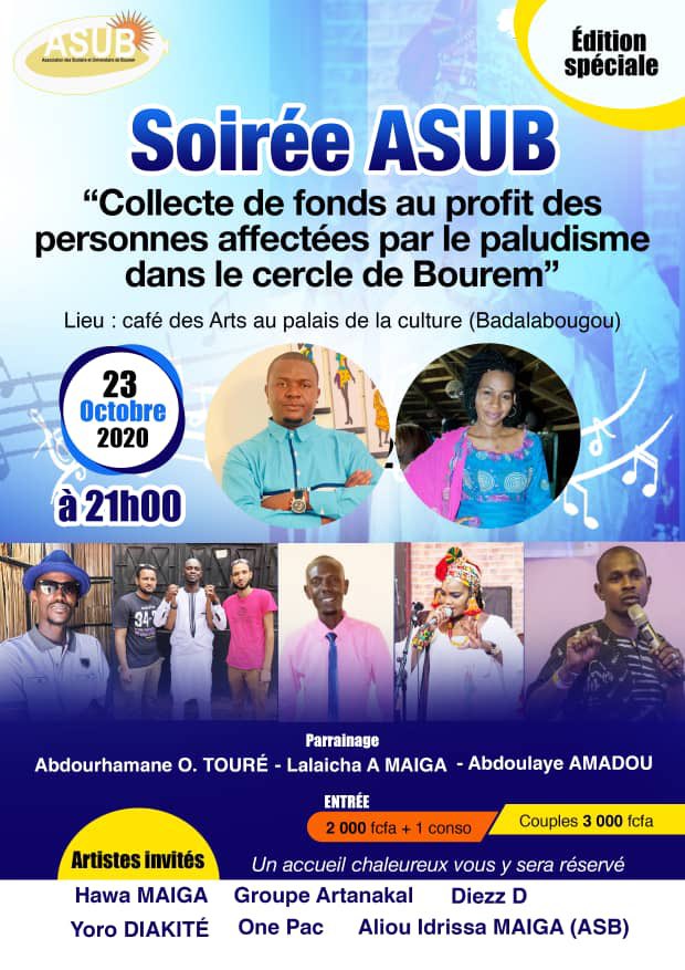 ASUBOUREM's tweet photo. L’ASUB vous invite le 23 Octobre 2020 au Café des Arts (Amadou Hampaté Ba). A partir de 21H https://t.co/wZYy8yNNT8