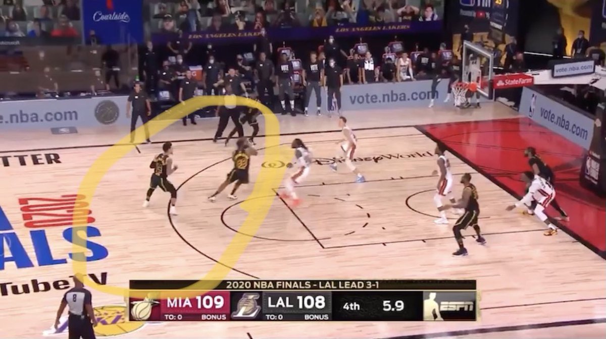 Twelvy2k's tweet photo. LeBron drives. Gets quintuple teamed at the rim. Kicks to Danny, he bricks. Morris catches board. Doesn’t give it back to Danny naked. See’s AD doubled and turns it over trying to get it to him while LeBron is heading to the wing calling for ball. But you right, that’s on Bron 🤦🏽‍♂️ https://t.co/MHHRVWZYDp