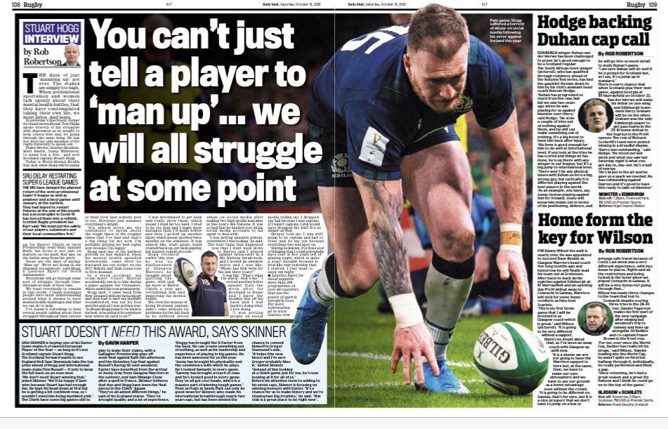 ‘Gone are the days of saying ‘man up’, we’re not living in the dinosaur era anymore’

Wise words from <a href="/LaureusSport/">Laureus</a> Ambassador and <a href="/Scotlandteam/">Scottish Rugby</a> captain <a href="/StuartWHOGG_/">Stuart W Hogg</a> on #WorldMentalHealthDay.