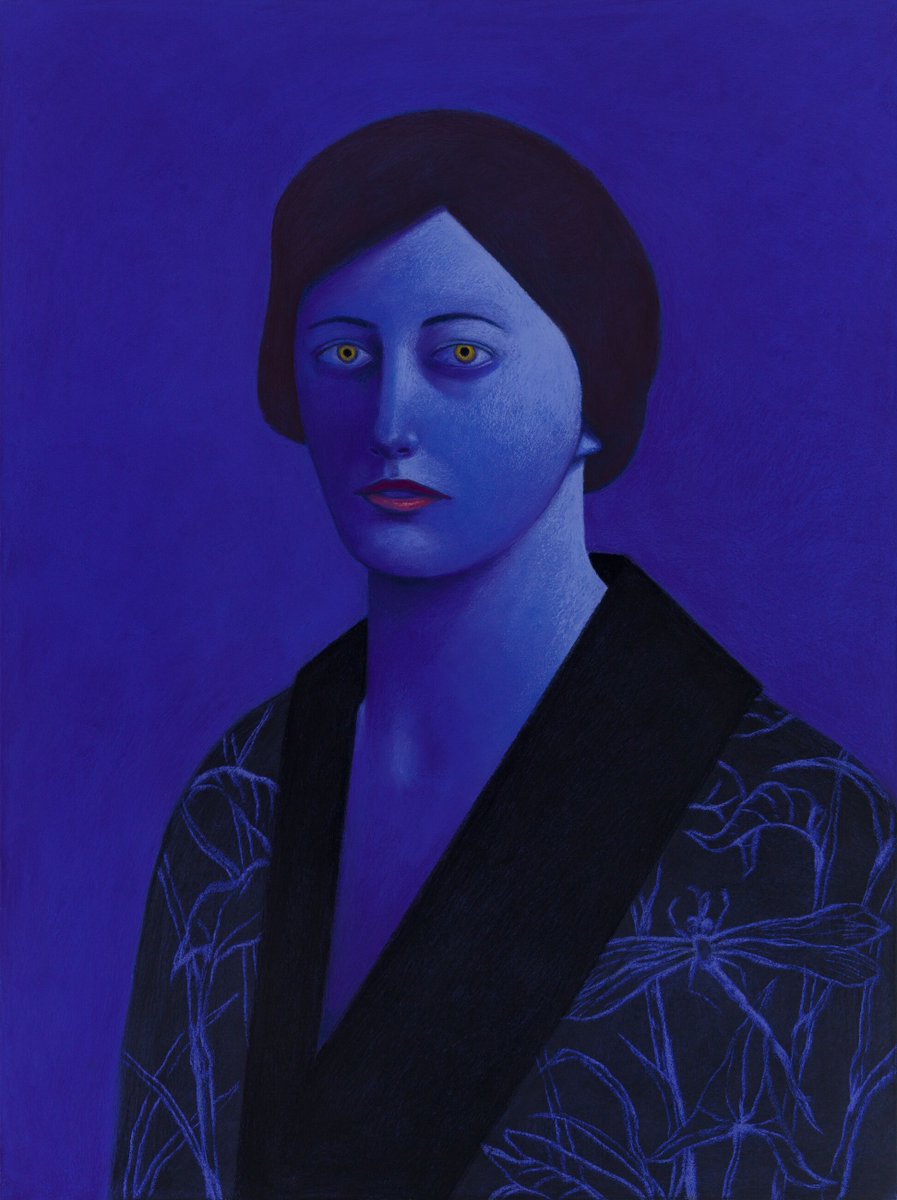 Blue Portrait (2020), Nicolas Party | #dosisdiariadearte #ArtistsforNYC x @HauserWirth