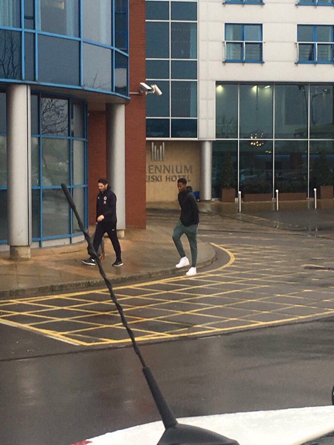 1871_GS's tweet photo. Demarai Gray on his way to speak to Paunovic earlier 🤞#readingfc https://t.co/P8QcXooxXw