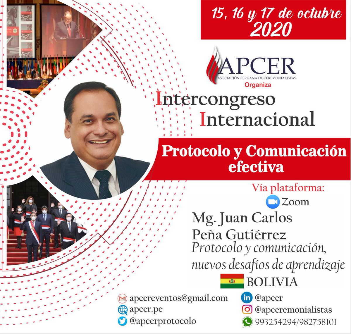 apcerprotocolo's tweet photo. #16Oct Segunda jornada:
- Culturas y su influencia en el protocolo
- De la comunicación instrumental a la estratégica
- El protocolo moderno y el ceremonial. Una materia pendiente en las universidades de hoy
- Protocolo y comunicación, nuevos desafíos de aprendizaje
#IIPyCE2020 https://t.co/7mCtGzENSP