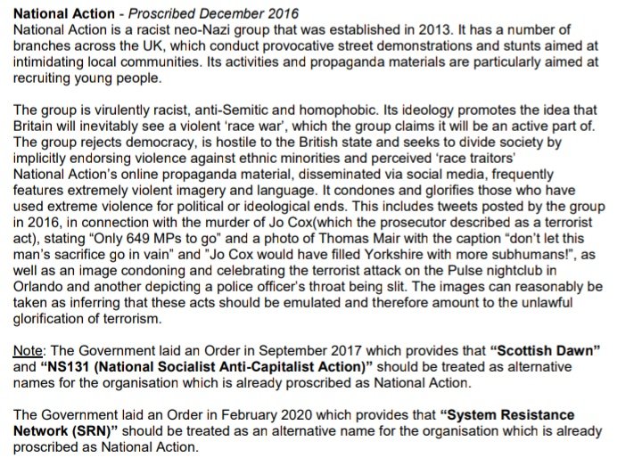 Quite a lot of racist speech is legal in the UK, while some racist speech is against the law.So some overtly racist groups are legal (eg BNP and Britain First, as are Hizb-ut-Tahrir). Others are proscribed, like Isis, al-Qaeda and National Action, as violent terror groups.