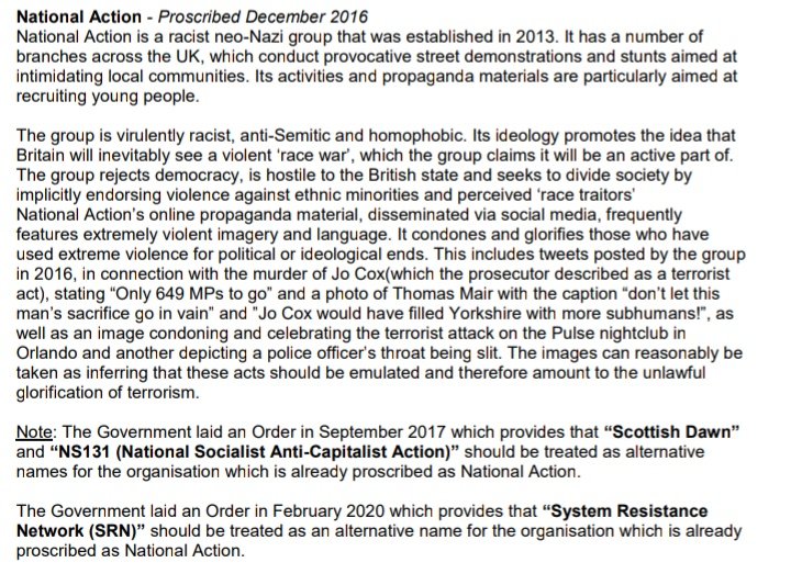 Quite a lot of racist speech is legal in the UK, while some racist speech is against the law.So some overtly racist groups are legal (eg BNP and Britain First, as are Hizb-ut-Tahrir). Others are proscribed, like Isis, al-Qaeda and National Action, as violent terror groups.