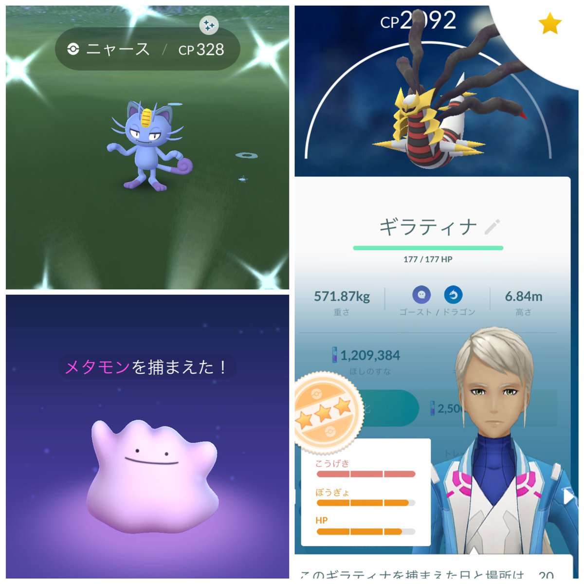 Manaphy06 ニャースイベではアロニャー色違い ホーホーはお久しぶりのメタモン ギラオリは安定の通常カラー にしても ニャースタスクは長すぎ ﾟ ﾟ D ﾟ ﾟ フレンド少ないからギフト送るとかなくて良かったけど ポケモンgo 色違い T