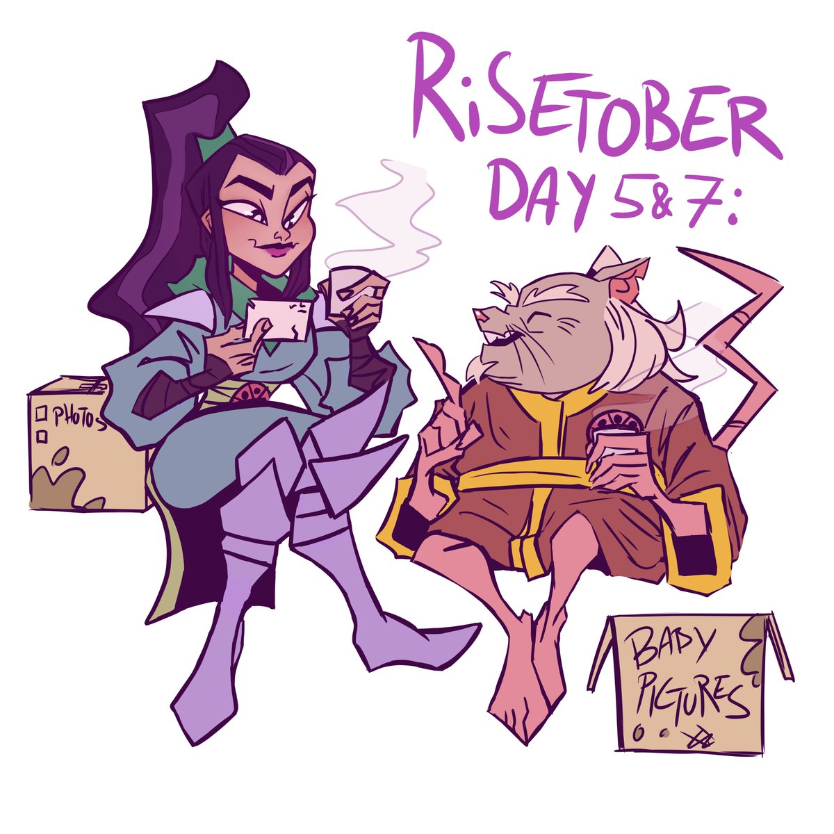 #Risetober Day 5 & 7: Splinter and Karai
//
#RiseOfTheTMNT #saverottmnt #riseseason3 

wish we would have gotten more of gramgram;;