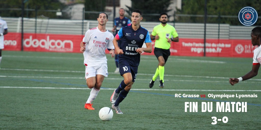 RCGrasse's tweet photo. #RCGOL ⏱ FIN DU MATCH | (3-0)

C'est terminé à la Paoute ! Le Racing s'impose face à la réserve de l'Olympique Lyonnais (3-0) grâce à un doublé de Romain Andrea et une réalisation de Samy Baghdadi 😍 https://t.co/IH3gijF3JB