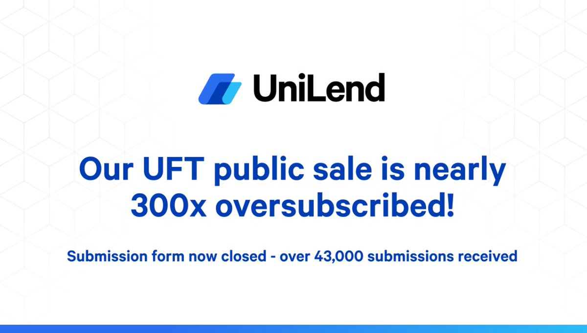 1/ Our public sale interest form is now closed. We have received over 43,000 submissions - that's almost 300x oversubscribed!🥳

Thank you to everyone who registered their interest for our upcoming public sale. The response has been incredible!