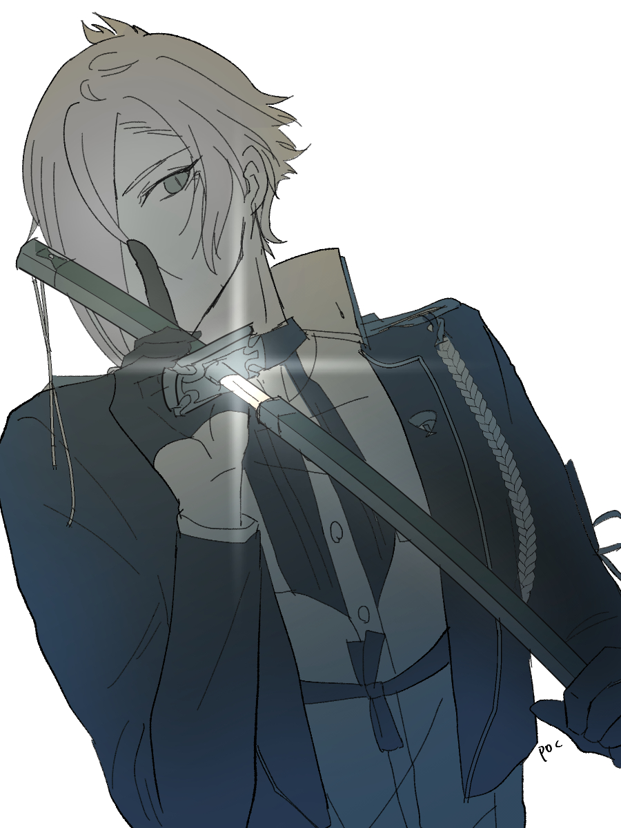 刀剣乱舞 サイレント抜刀 膝丸 ポック 壁打ちのイラスト