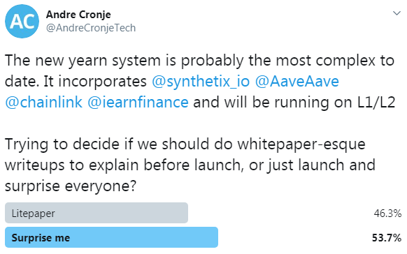 EMNInvestig's tweet photo. 1/ A timeline of events in the EMN scandal

Andre Cronje, founder of Yearn Finance, hyped a surprise launch.

$emn $yfi https://t.co/qsGhLOrZIw