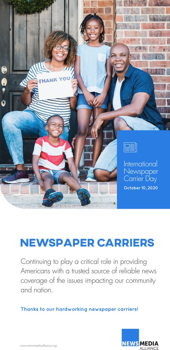 Our carriers deliver the news each morning to driveways and doorsteps across the Lakelands. Thank you for your hard work!
#InternationalNewspaperCarrierDay #NationalNewspaperWeek https://t.co/L0RIxa2NYa