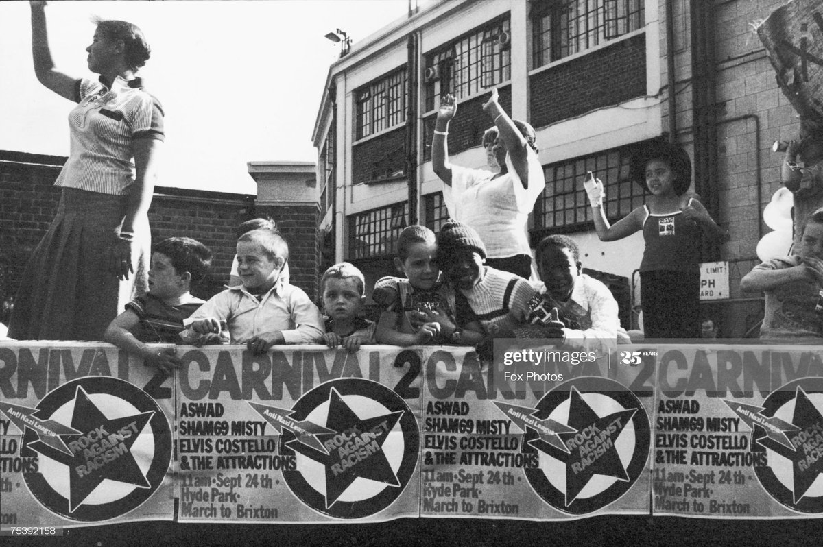 No one is born racist .Kids at a Rock Against Racism rally in South London, August 1978. Photo Fox Photos #LoveMusicHateRacism