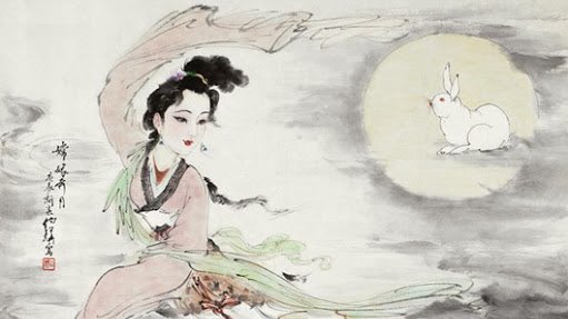 In Japanese and Korean mythology, rabbits are thought to live on the moon where they spend their time making rice cakes. In Chinese folklore, rabbits are thought to accompany Chang’e the Moon goddess, where they guard the elixir of life, a potion that grants eternal youth.
