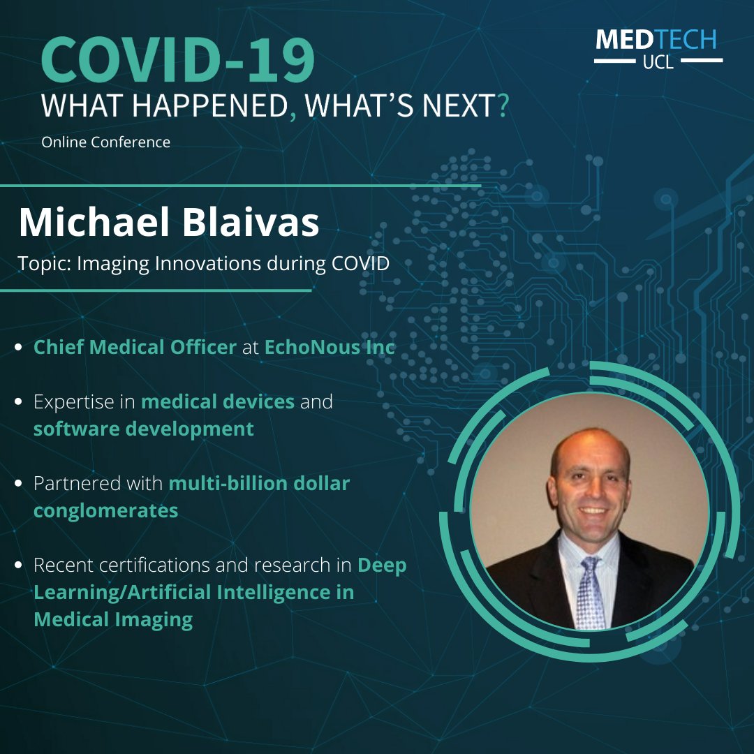 👉🏽 Our next speaker is Mike Blaivas, Chief Medical Officer at EchoNous Inc. Mike has extensive technical experience in the MedTech industry and will be talking about  EchoNous Inc’s imaging innovations that have come about as a result of the pandemic

GET YOUR TICKETS NOW!