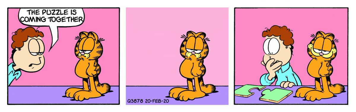 Q Drops as Garfield stripsQ3878 20 Feb 2020