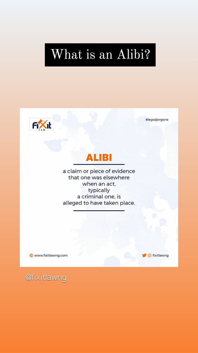 fixitlawng's tweet photo. It is time for Legal Jargons guys!!!!

Every day
We'd post up law terms that are not familiar and give explicit meanings.

Stay tuned with Fixitlaw 😉
#legaljargons #Legal #LawAndOrder #fixitlaw #law https://t.co/fr8NqZJZY9