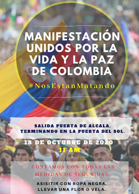 ColectivaRefugi's tweet photo. #Colombia nos duele un montón, no vamos a permitir q se normalicen #NosEstanMasacrando la #Impunidad y el Estado de NO #DerechosHumanos por eso nos manifestamos. Queremos #JUSTICIA #PazTransformadora. Acompañamos #Madrid https://t.co/KyUUgGbD8W