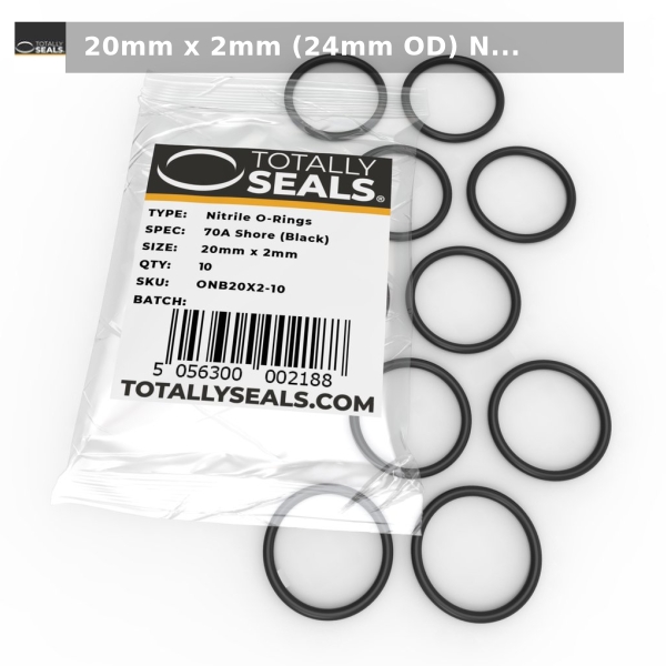 Pack of 10 28mm x 3mm Nitrile Rubber O-Rings 70A Shore Hardness 34mm OD